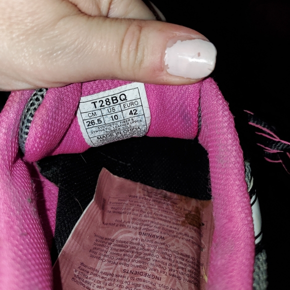 Asics Womens GLS Athletic Cross Training Shoes Sneakers Gray Pink Black Size 10 - Picture 4 of 4